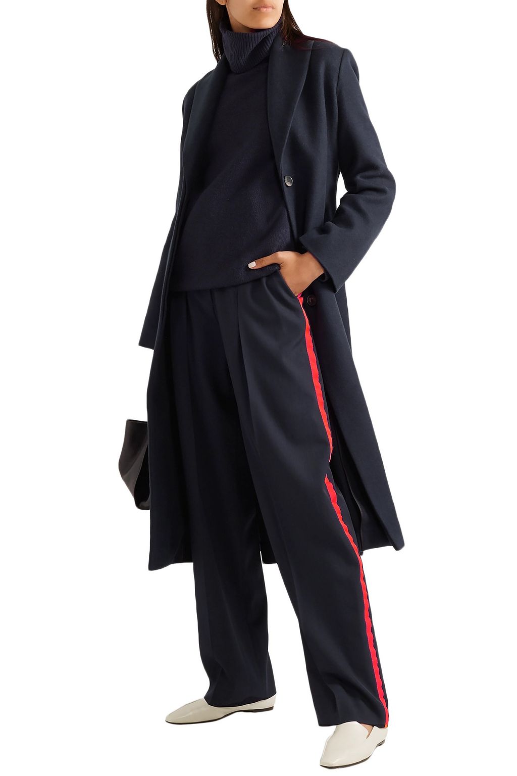 THE ROW Dranner belted cotton and wool-blend coat