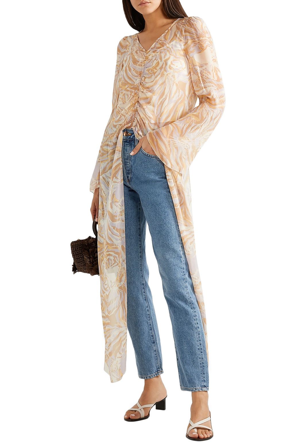 SEE BY CHLOÉ Tiger-print silk-georgette  blouse