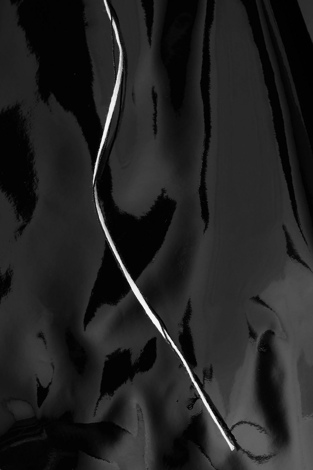 MARNI Faux patent-leather midi skirt