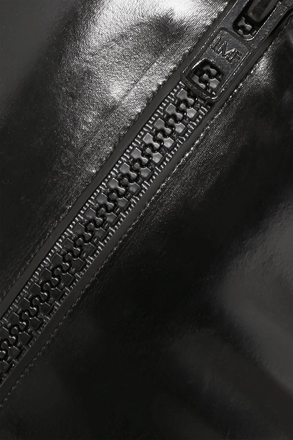 LISA MARIE FERNANDEZ Zip-detailed stretch-PVC shorts