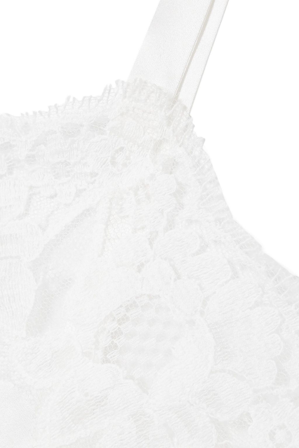 DOLCE&GABBANA Lace-trimmed silk-blend satin camisole