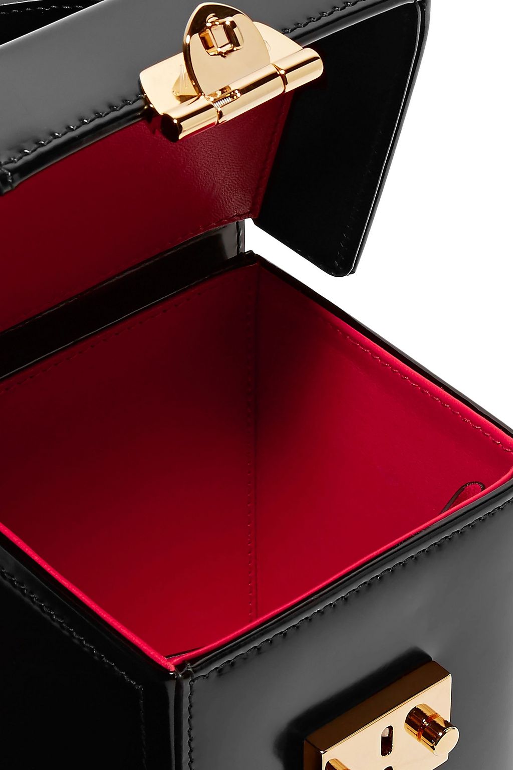 MARK CROSS Grace small glossed-leather shoulder bag