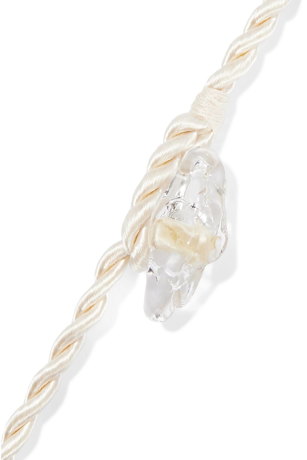 MARYAM NASSIR ZADEH Shell Cube glass and cord necklace