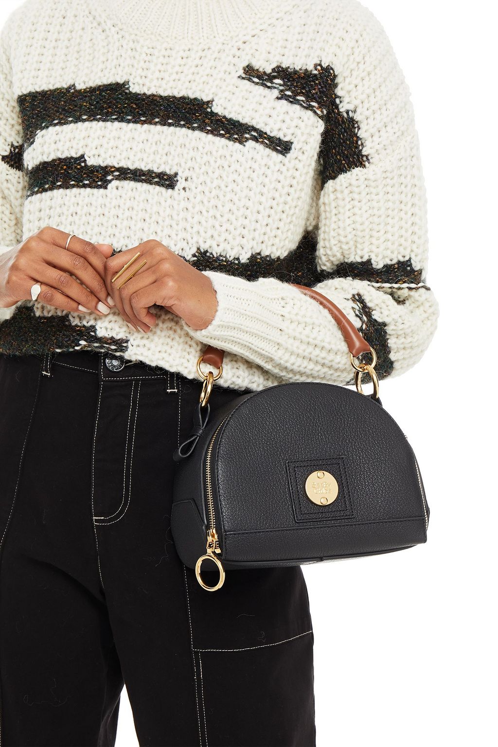SEE BY CHLOÉ Eddy textured-leather shoulder bag