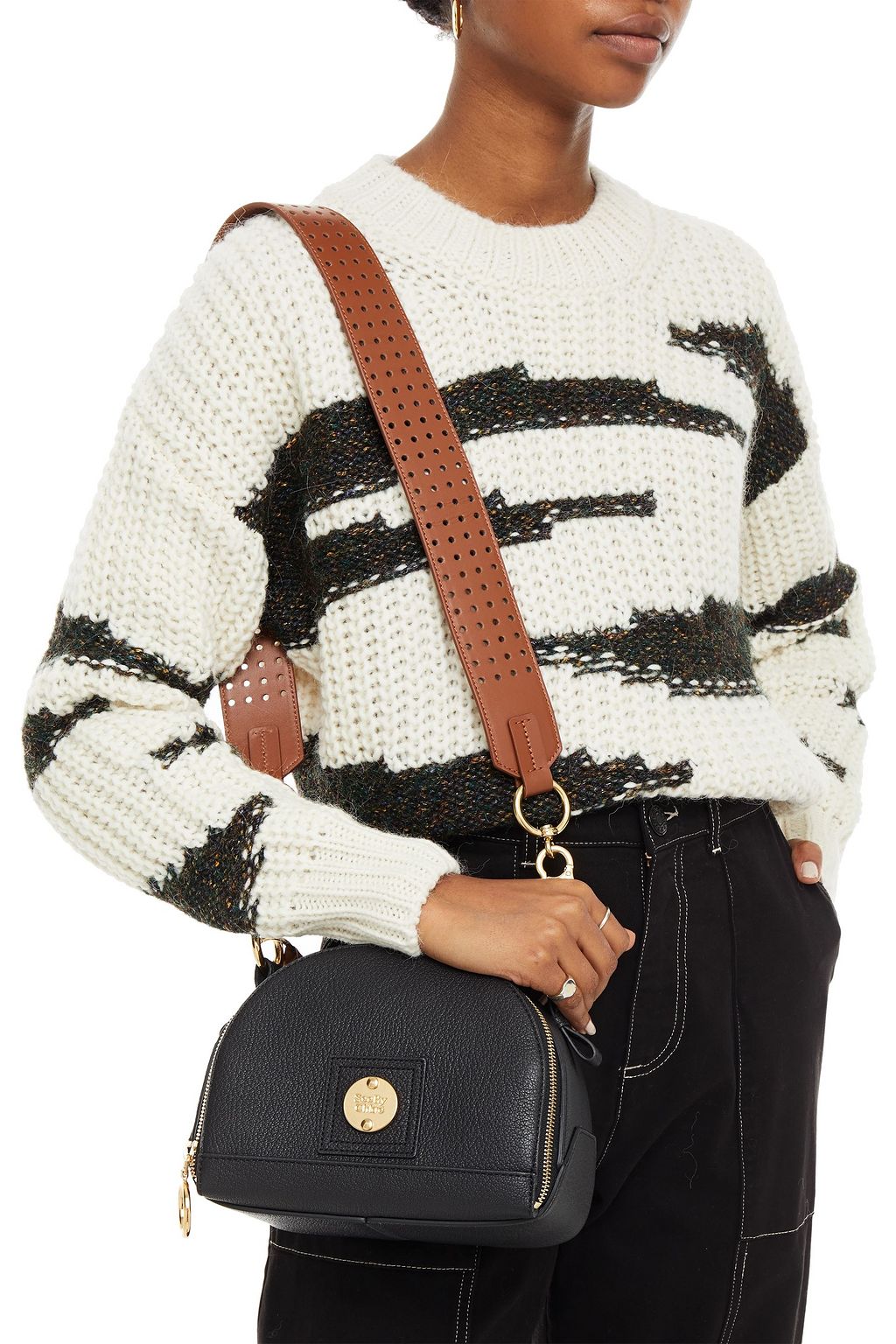 SEE BY CHLOÉ Eddy textured-leather shoulder bag