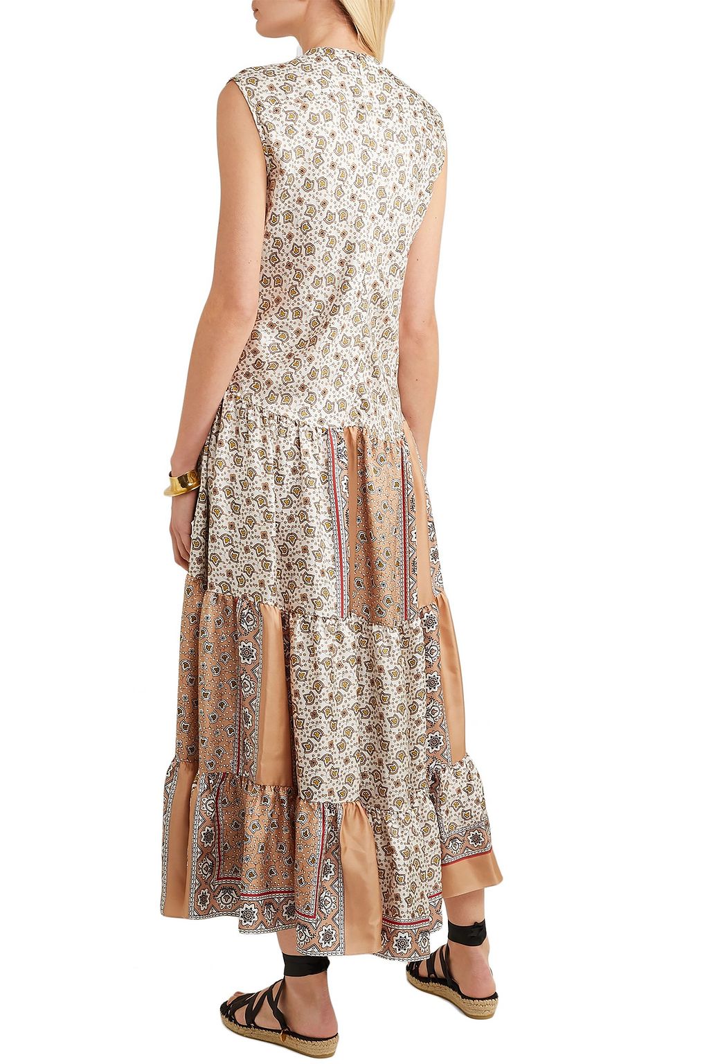 CHLOÉ Printed silk-twill maxi dress