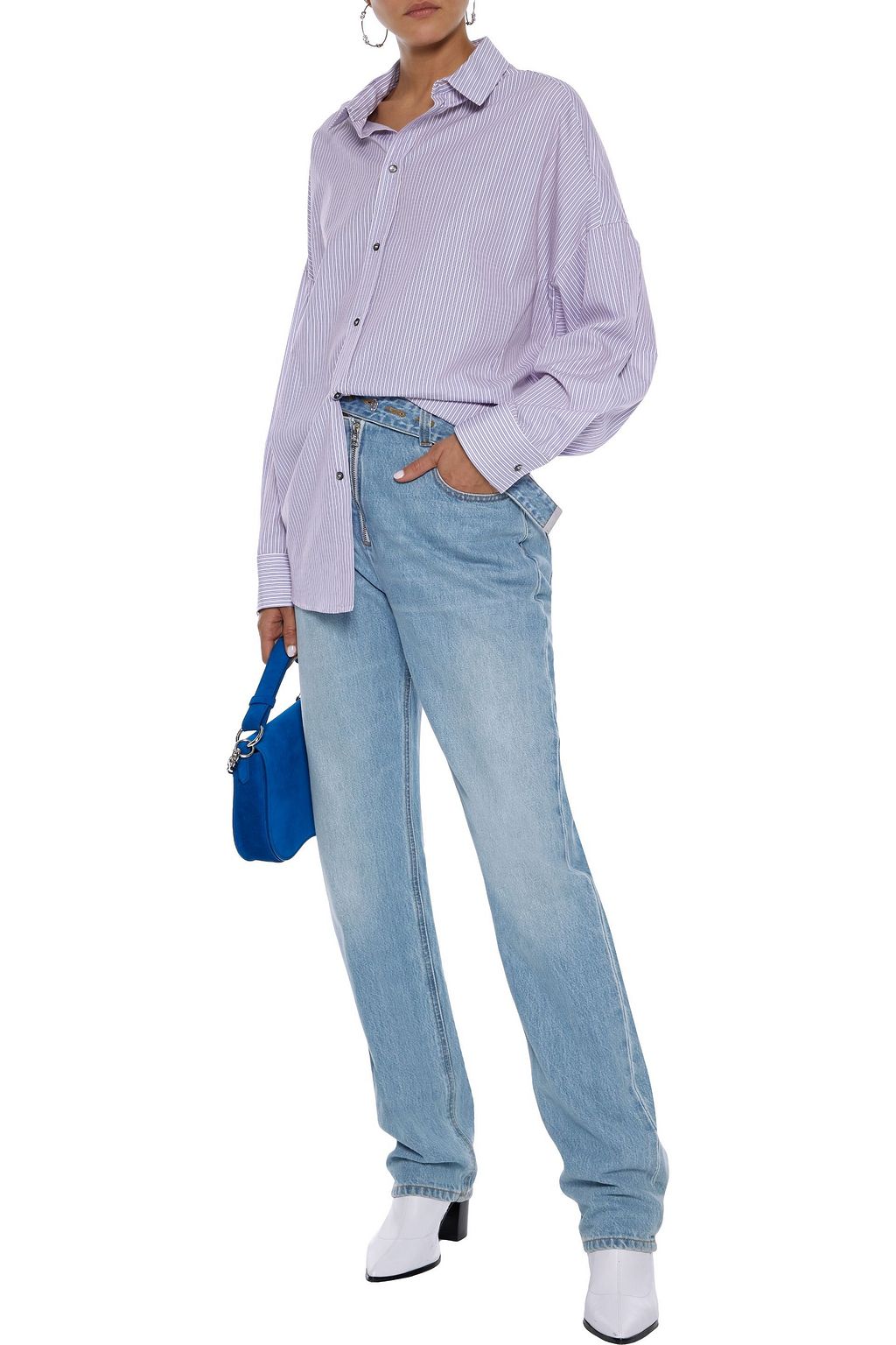 IRO Album striped cotton-poplin shirt
