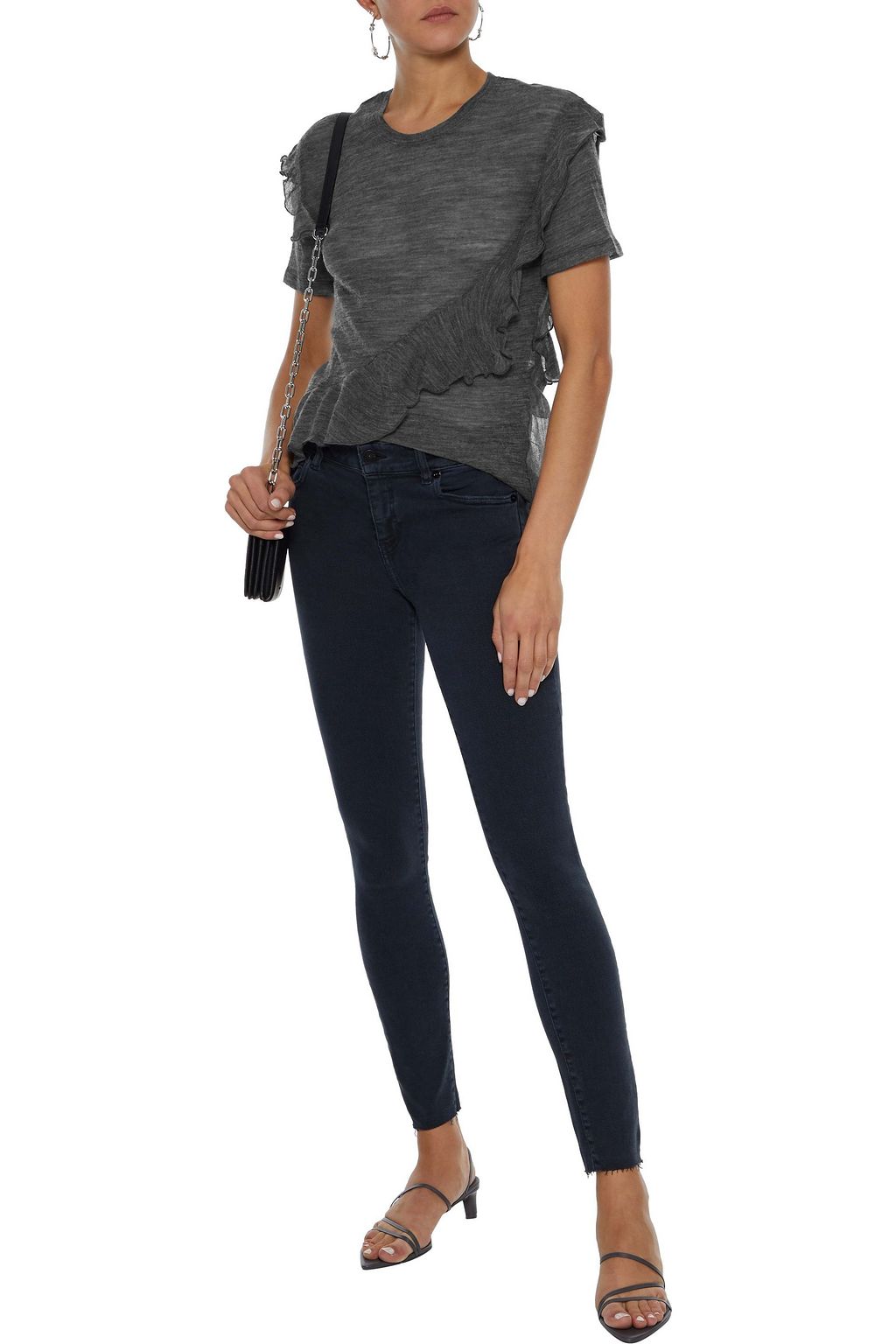 IRO Surfer frayed mid-rise skinny jeans
