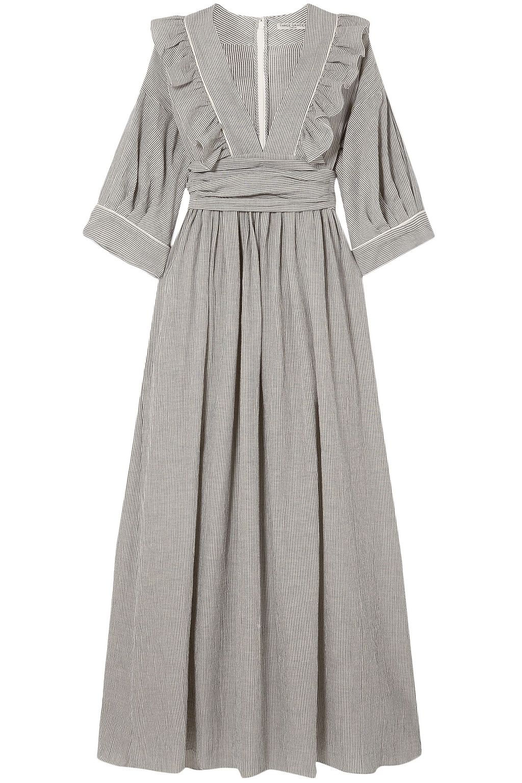 cotton blend maxi dress