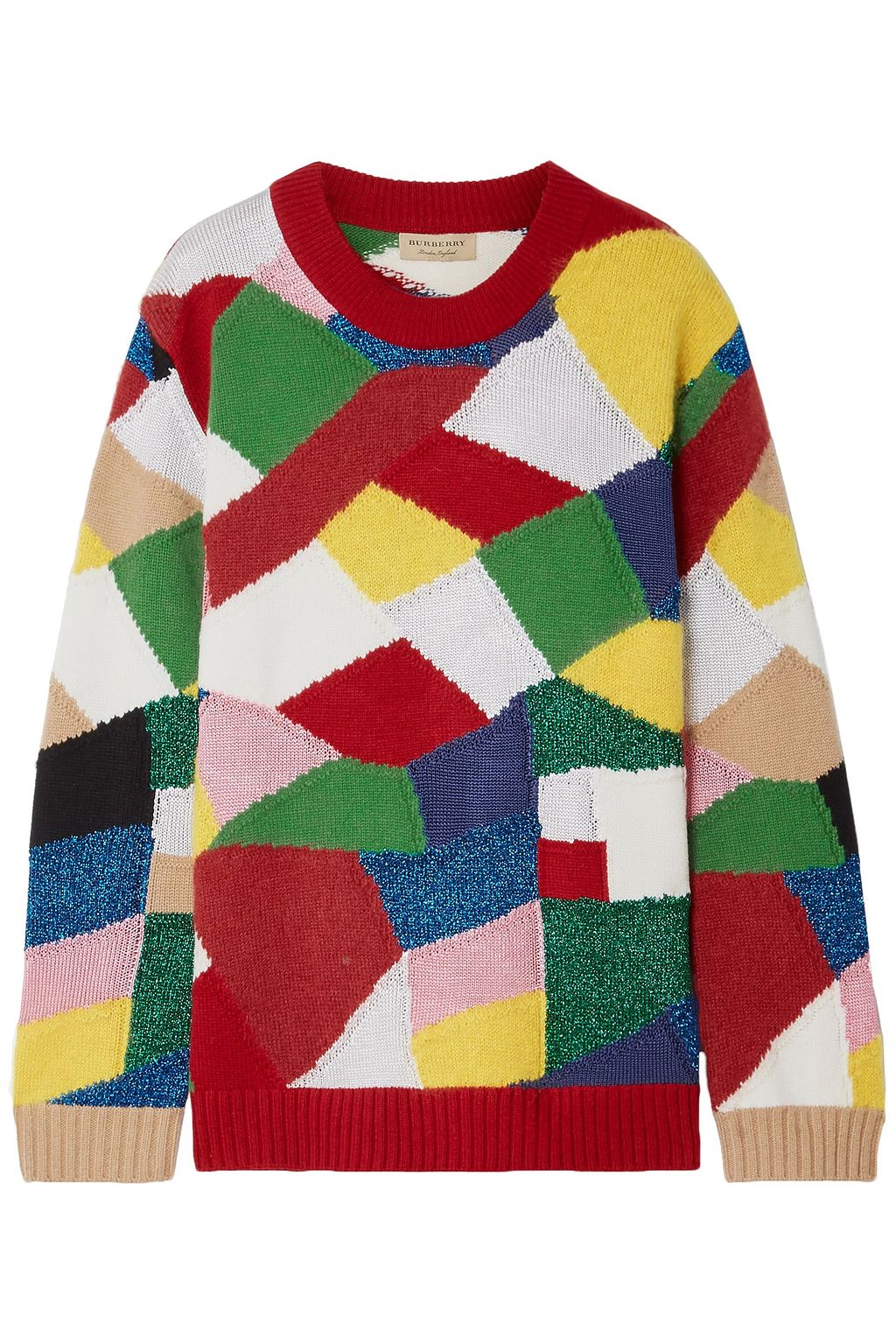 Multicolor Color-block knitted sweater 