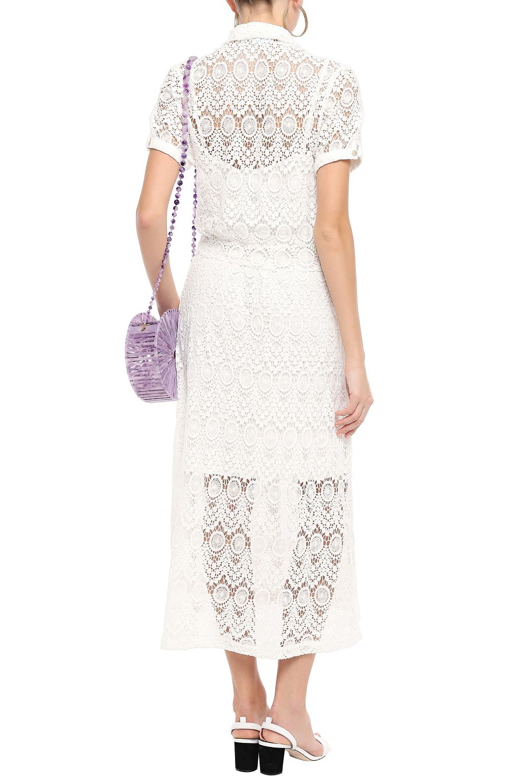 MELISSA ODABASH April guipure lace midi dress