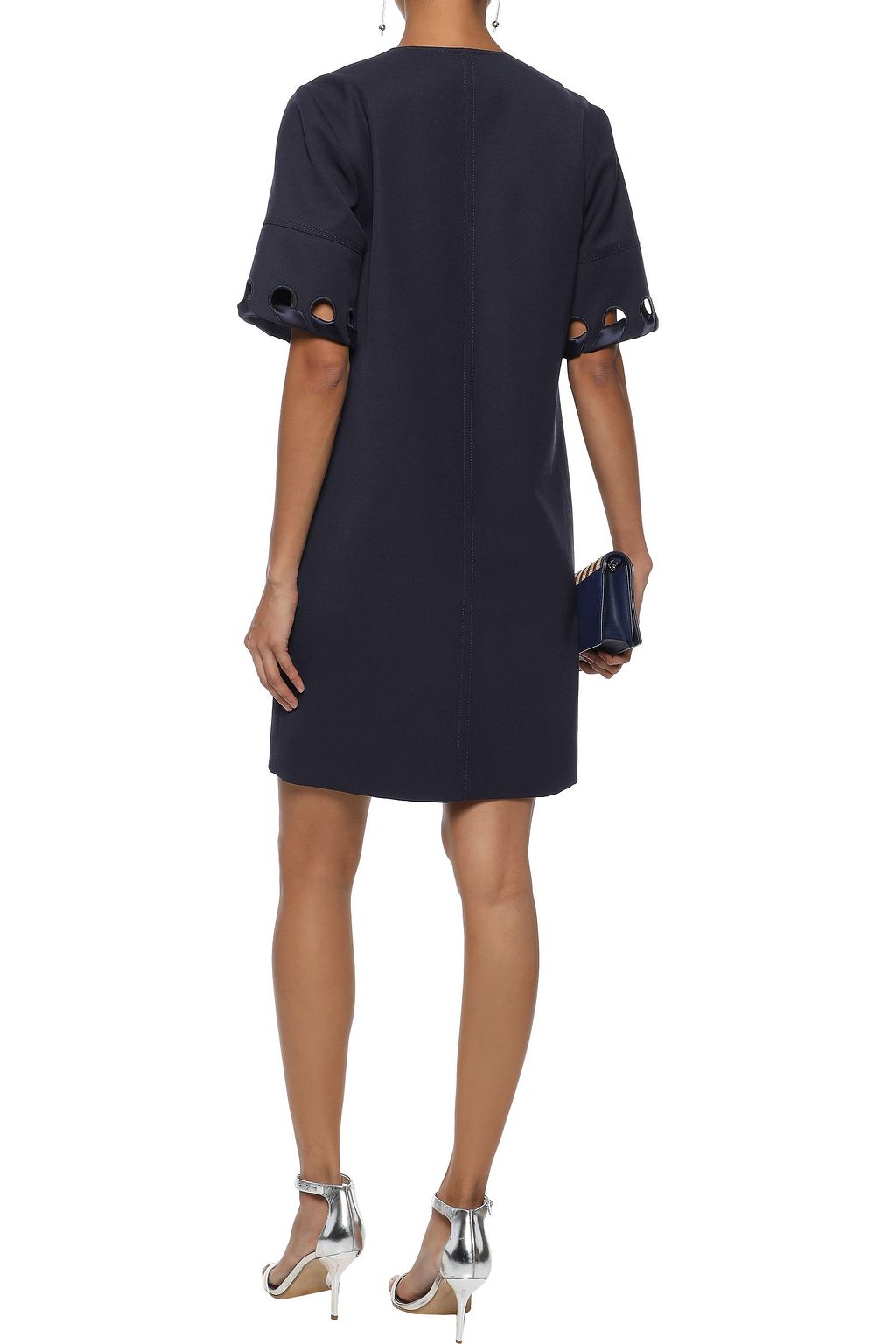 VICTORIA, VICTORIA BECKHAM Cutout wool-twill mini dress