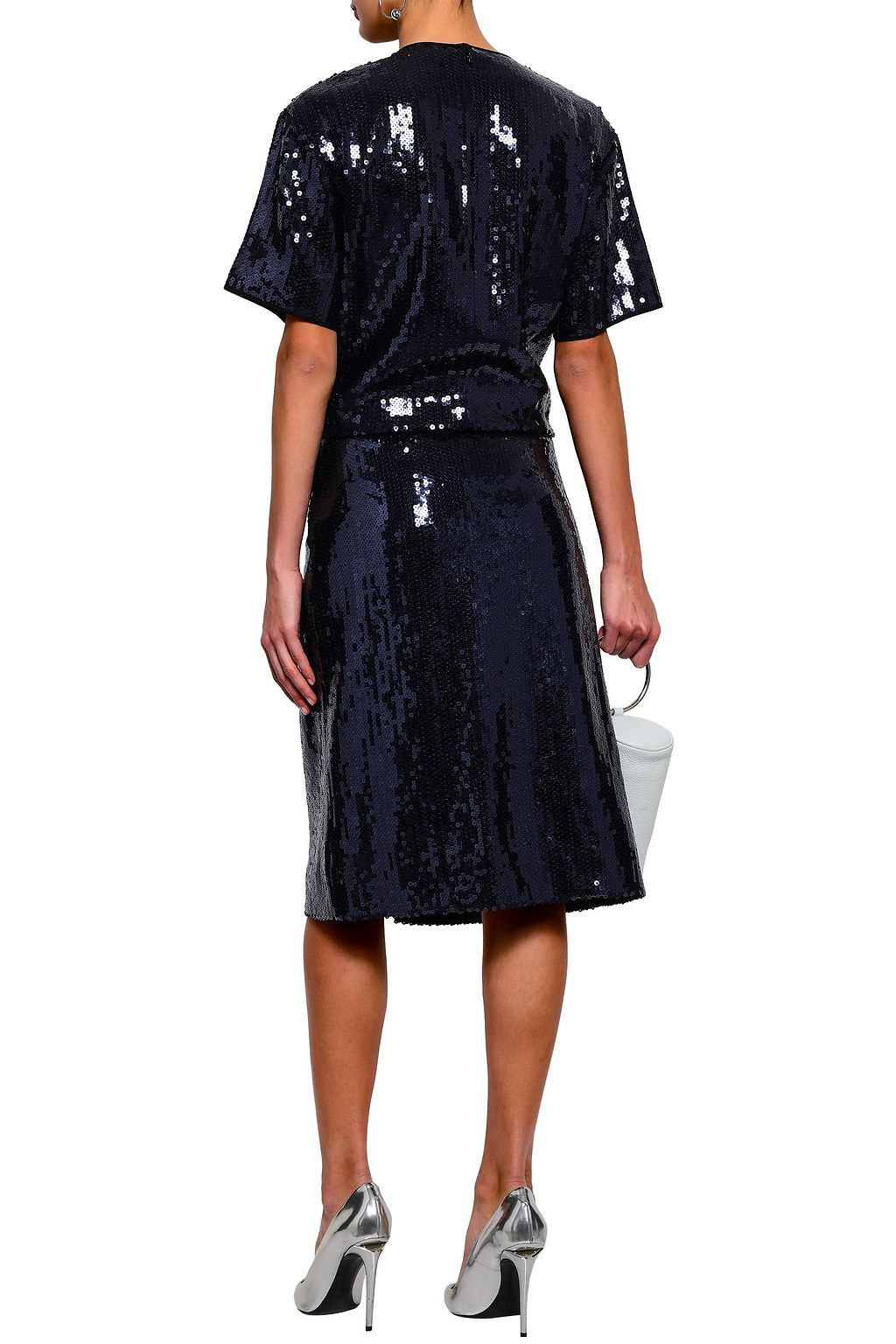 VICTORIA, VICTORIA BECKHAM Sequined woven top
