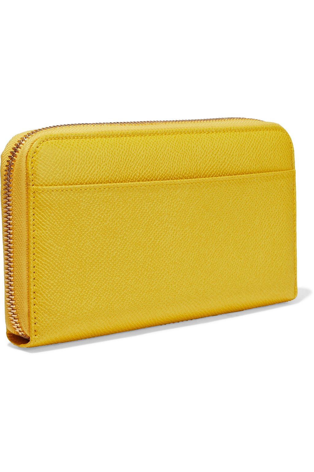 DOLCE&GABBANA Pebbled-leather continental wallet