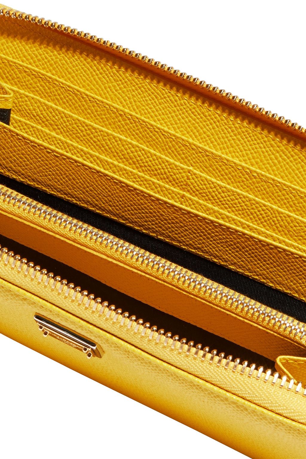 DOLCE&GABBANA Pebbled-leather continental wallet