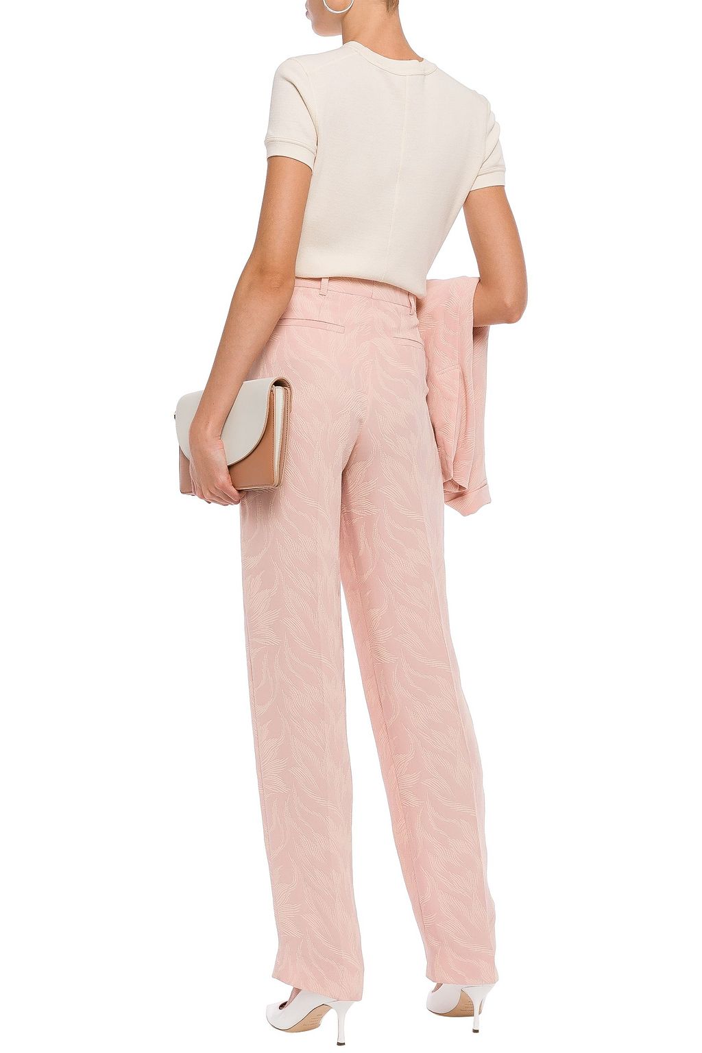 VICTORIA, VICTORIA BECKHAM Jacquard wide-leg pants