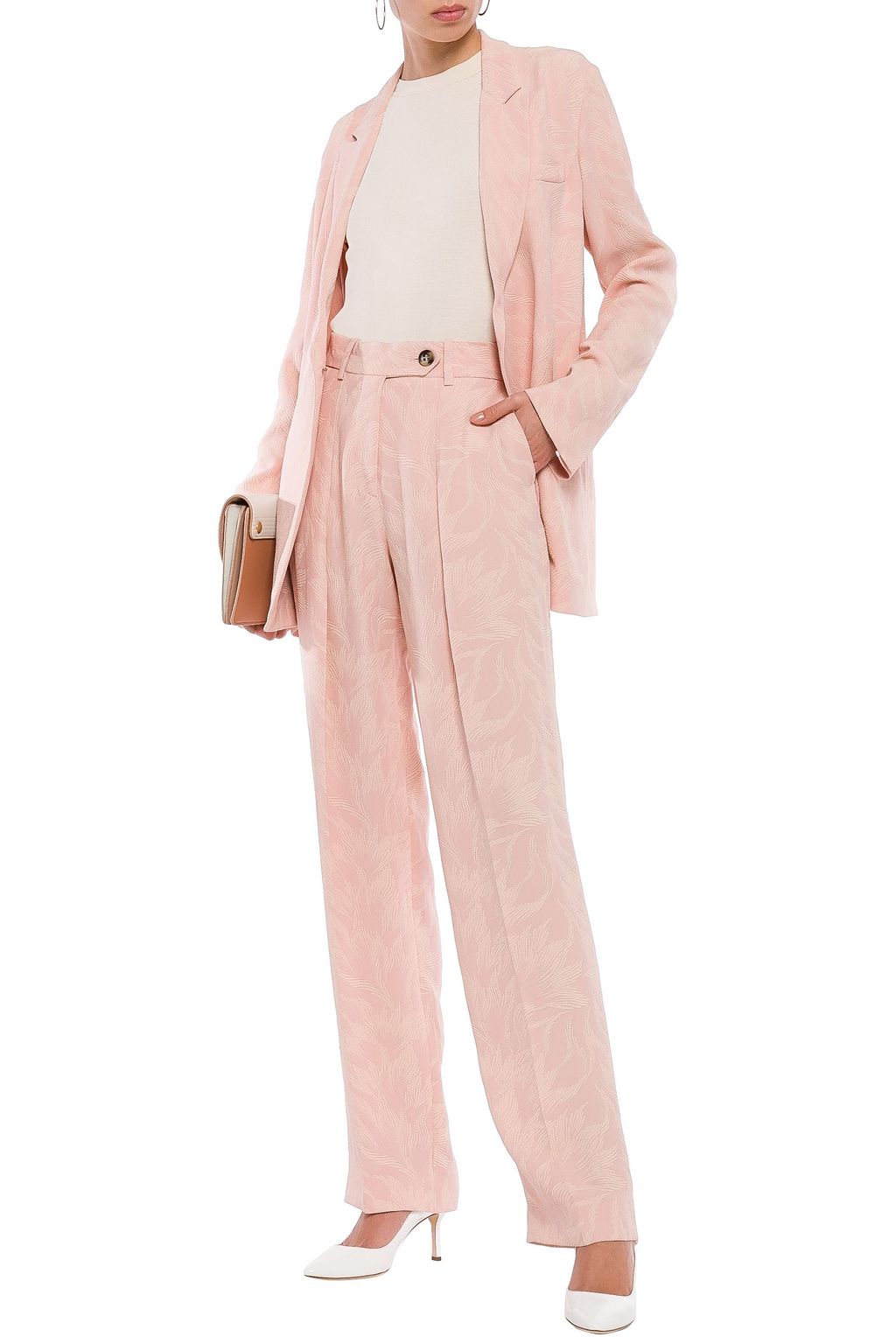 VICTORIA, VICTORIA BECKHAM Jacquard wide-leg pants