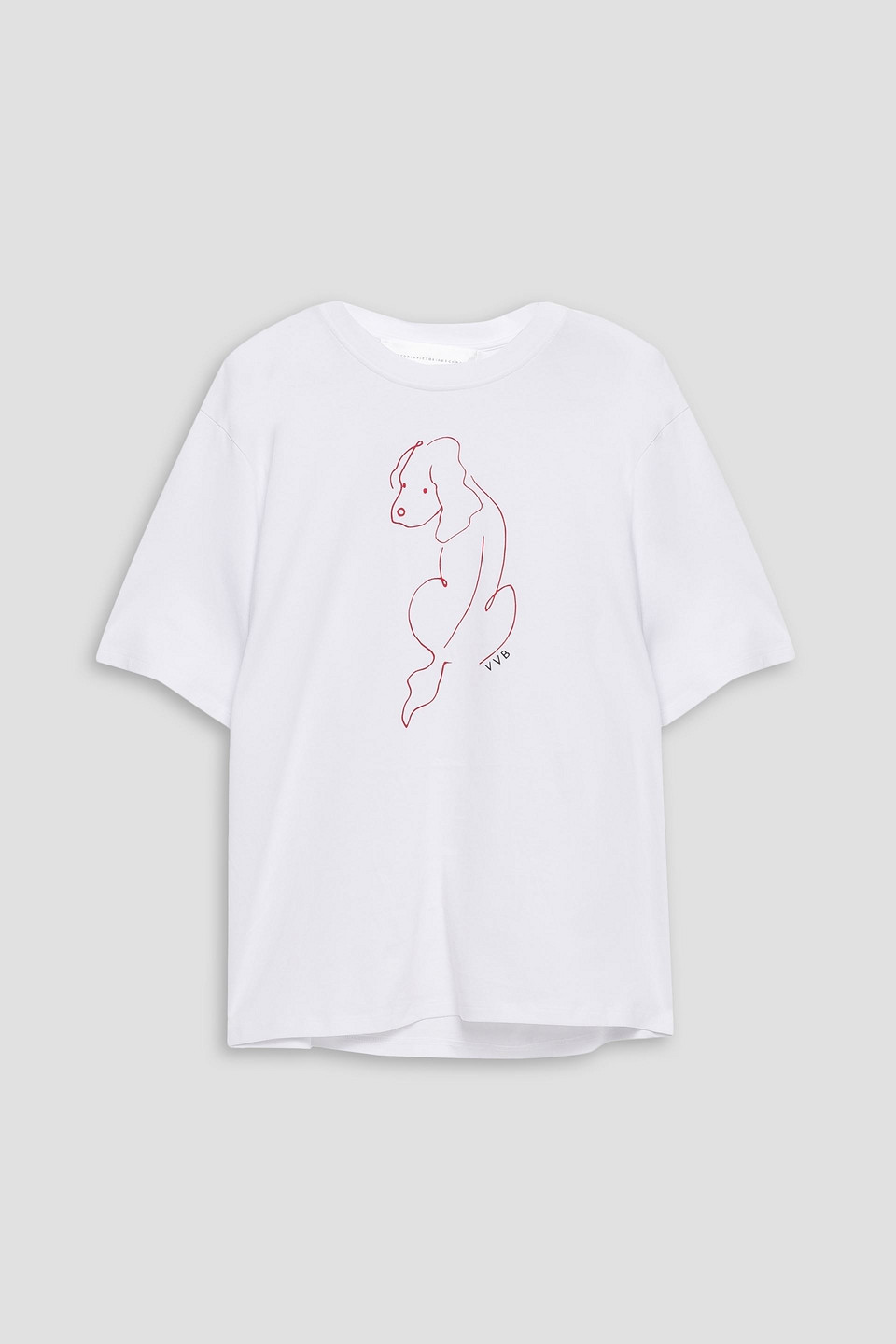 Victoria, Victoria Beckham Printed cotton-jersey T-shirt