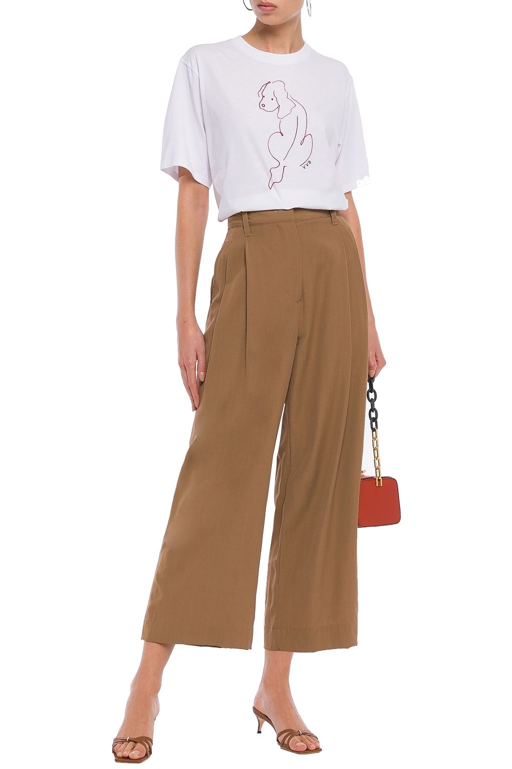 VICTORIA, VICTORIA BECKHAM Printed cotton-jersey T-shirt