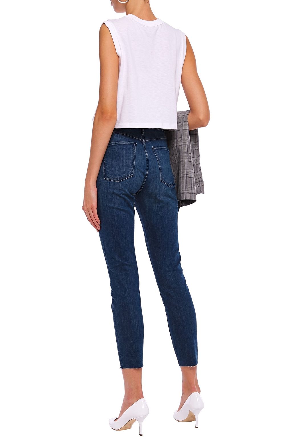 3X1 NYC Cropped cotton-jersey tank