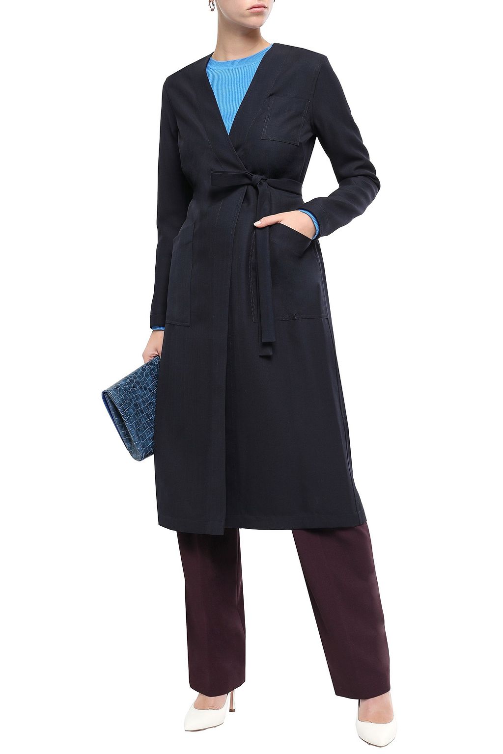 VICTORIA BECKHAM Grain de poudre wrap coat