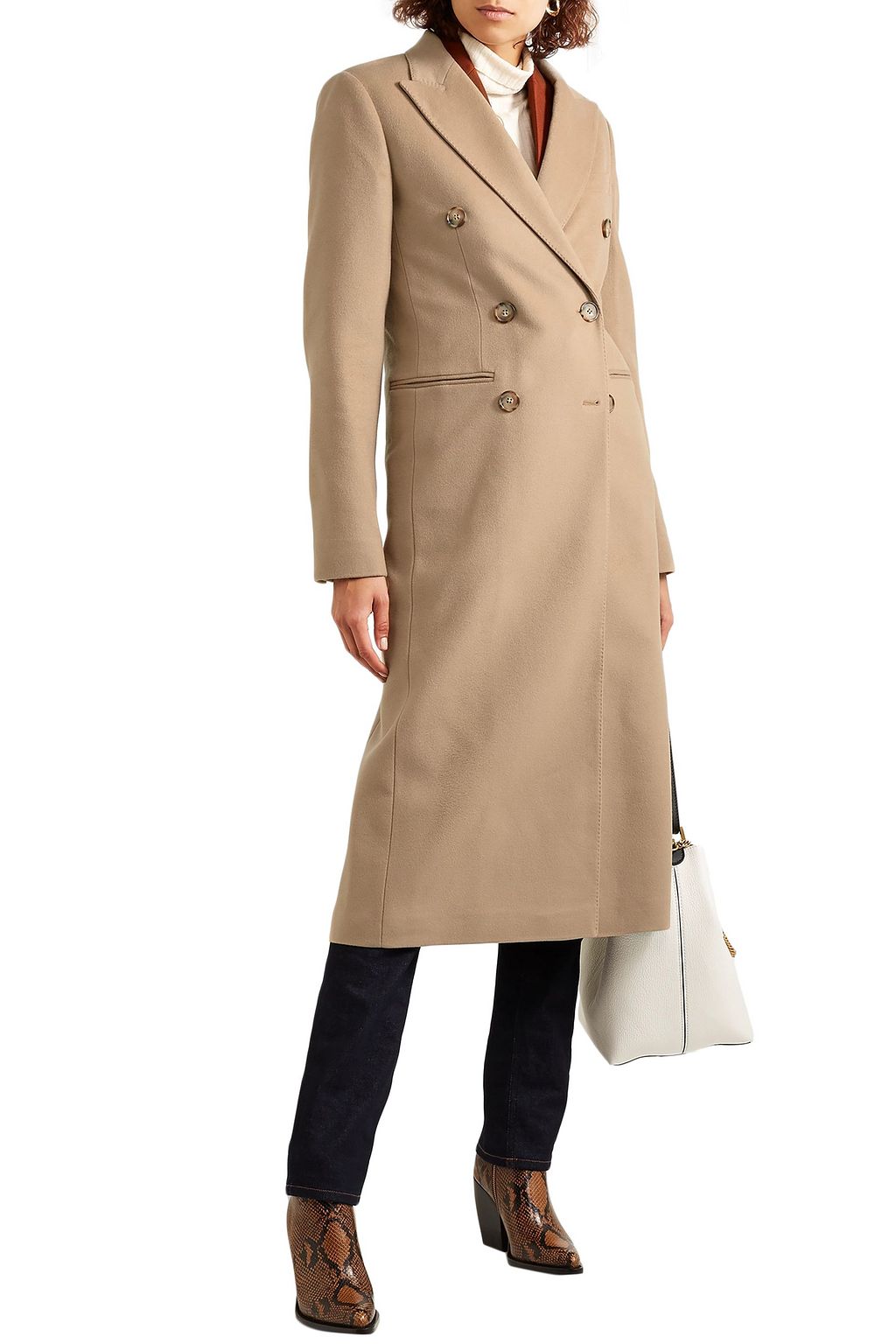 VICTORIA BECKHAM Double-breasted cashmere-felt coat