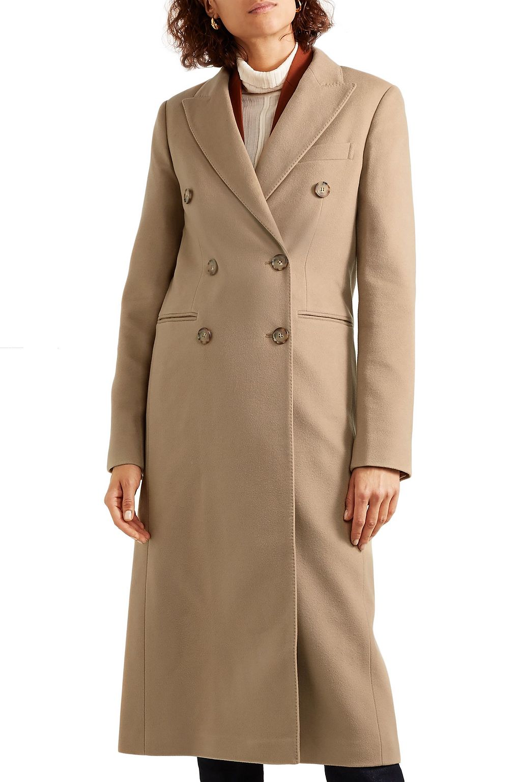 VICTORIA BECKHAM Double-breasted cashmere-felt coat