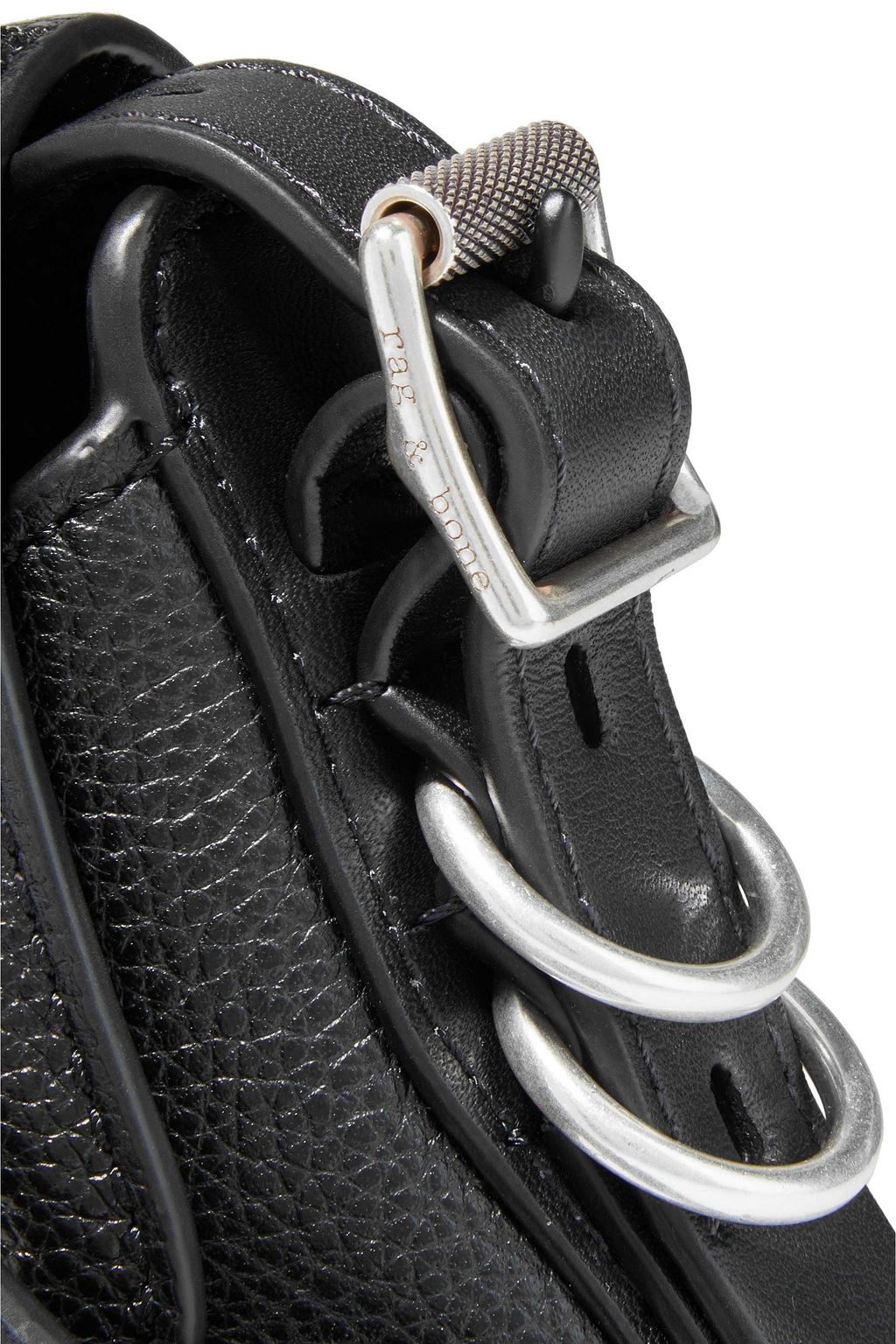 RAG & BONE Bradbury Mini zip-detailed pebbled-leather shoulder bag