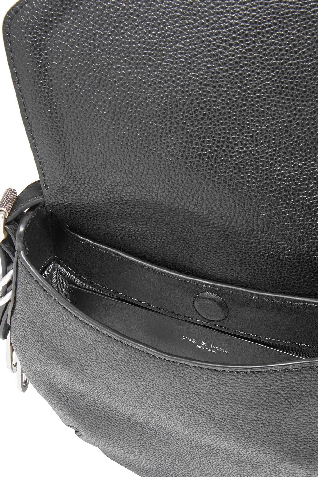 RAG & BONE Bradbury Mini zip-detailed pebbled-leather shoulder bag
