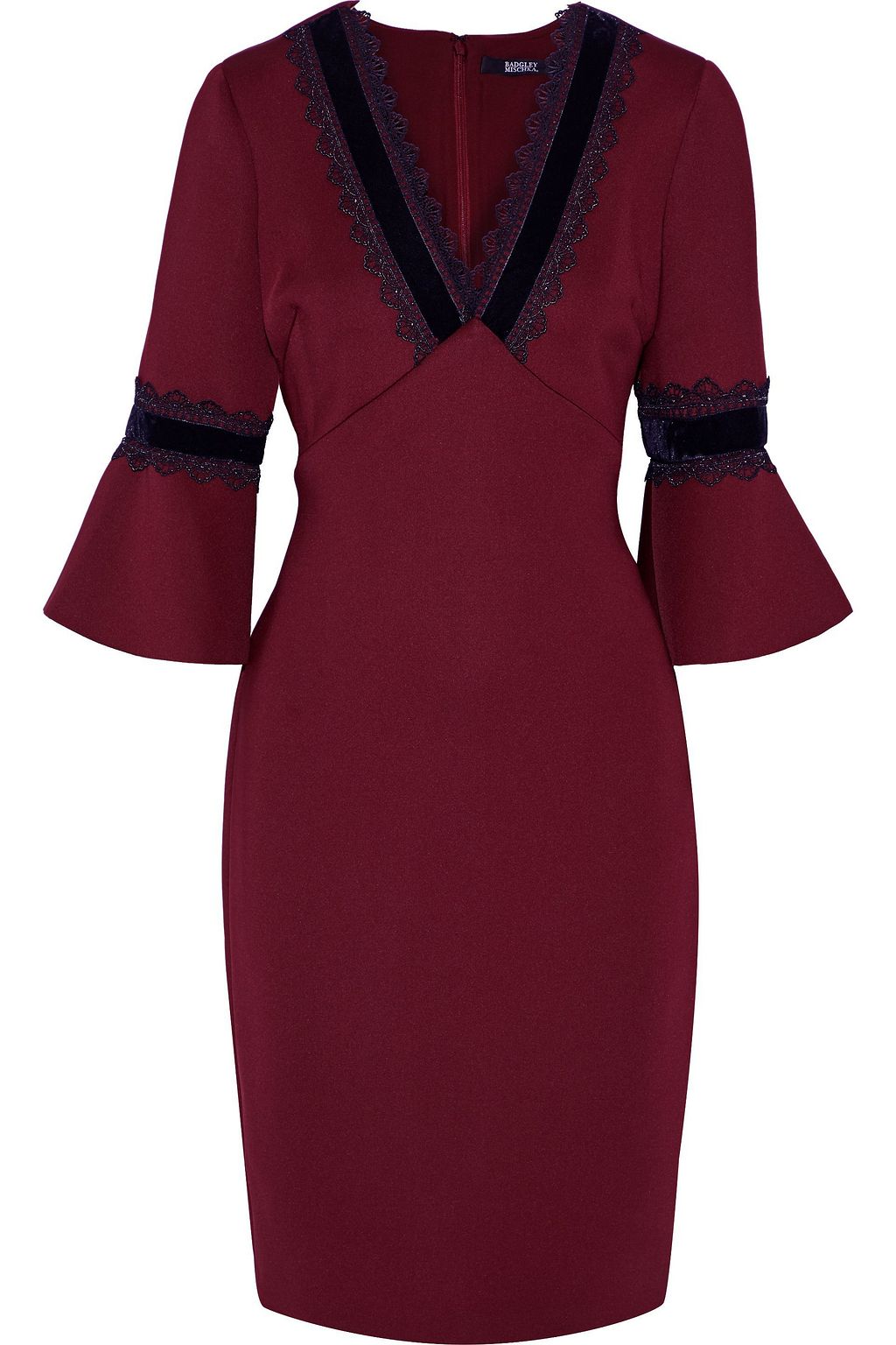 burgundy scuba dress