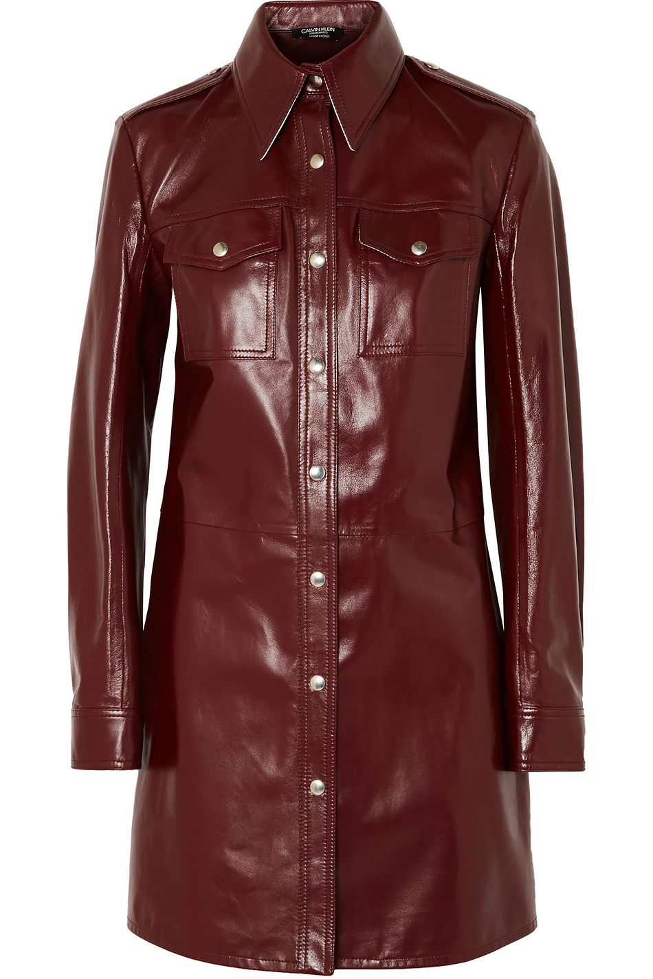 calvin klein leather dress