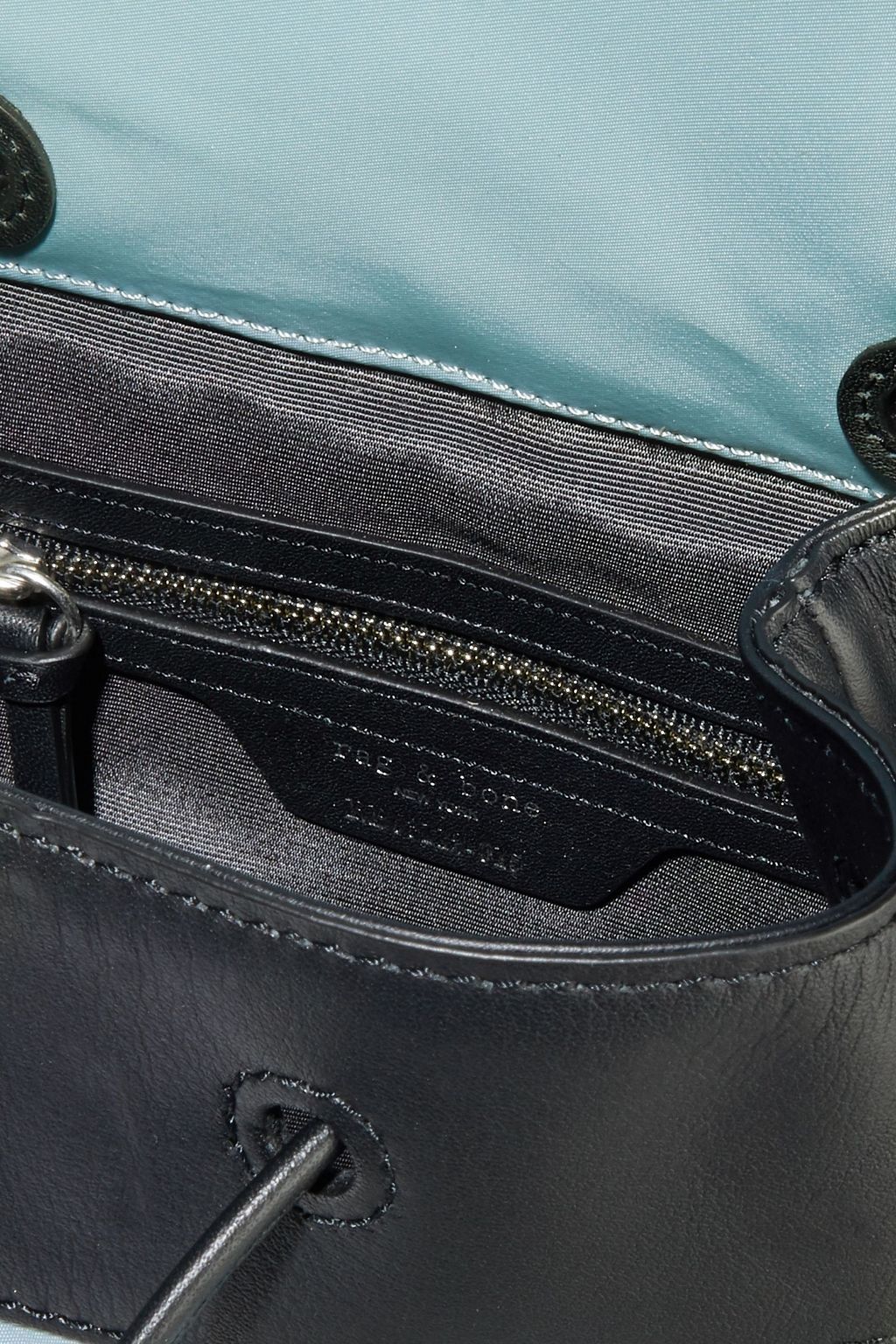 RAG & BONE Mini Pilot leather-trimmed shell backpack