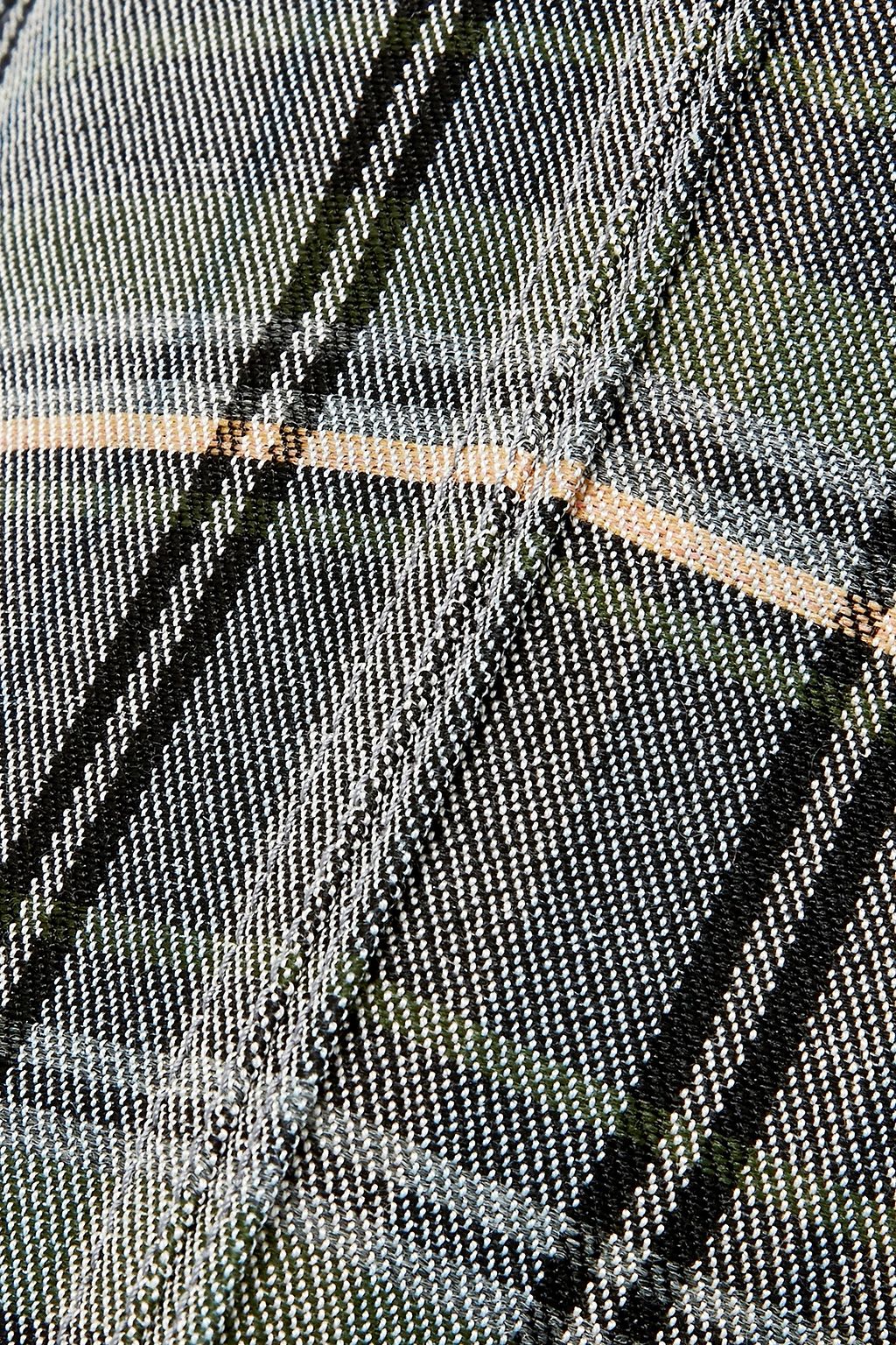 STELLA MCCARTNEY Checked wool and cotton-blend twill slim-leg pants