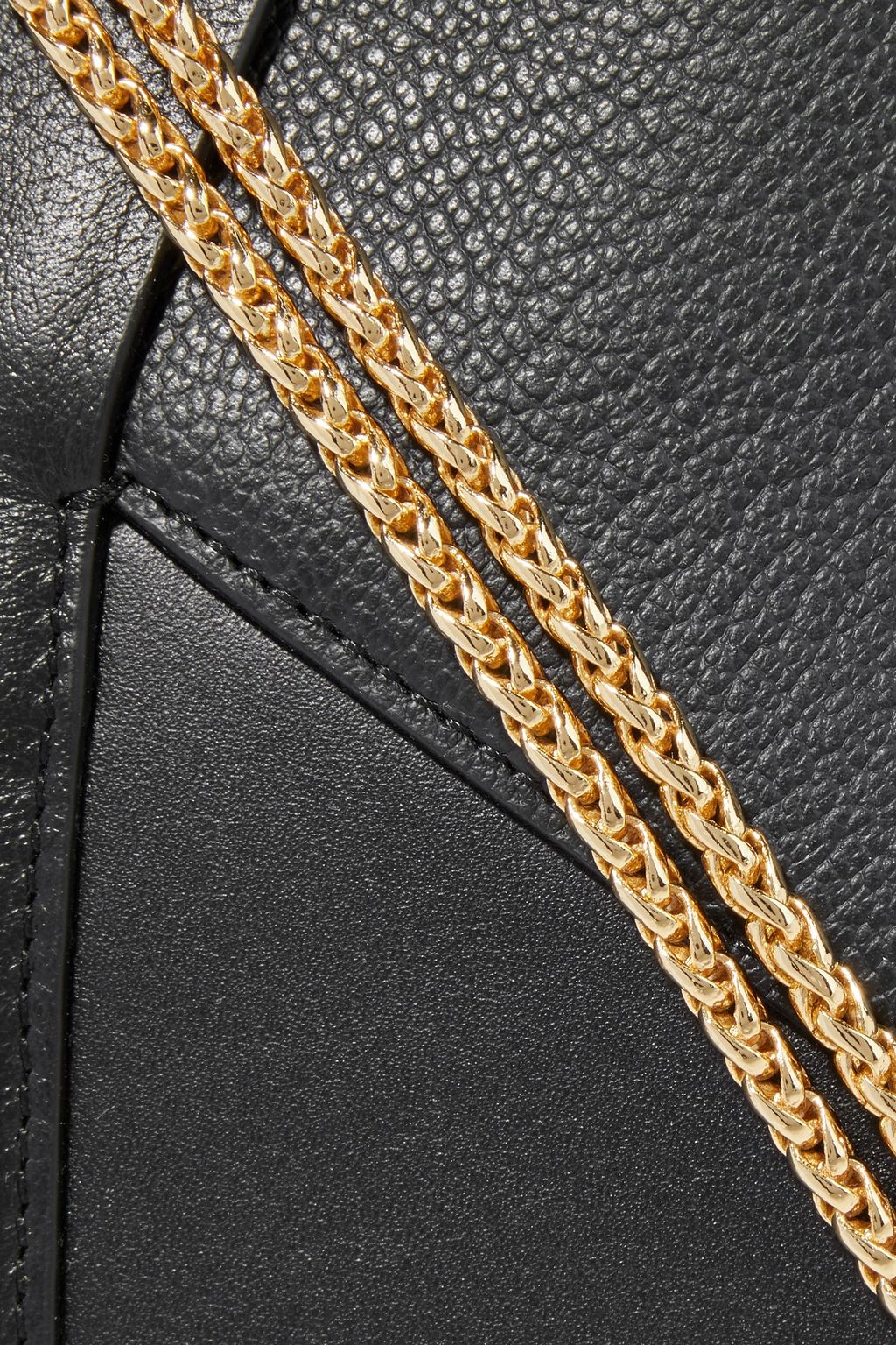 THE VOLON Smooth and textured-leather bucket bag