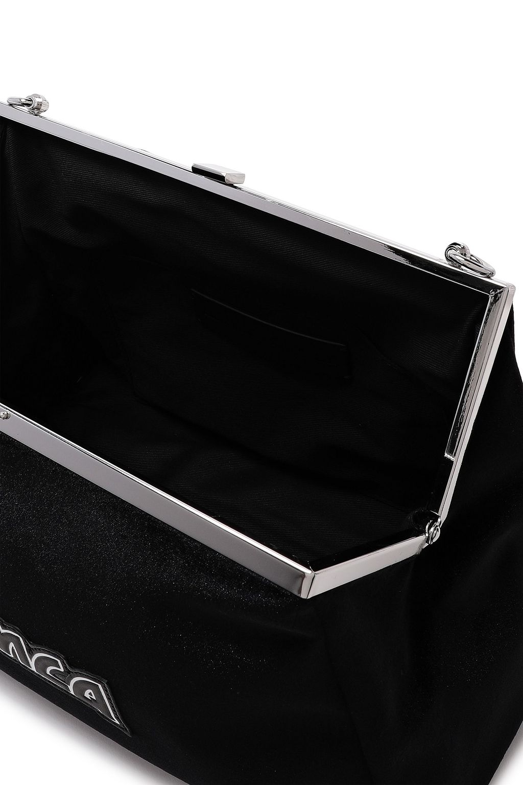 MCQ ALEXANDER MCQUEEN Appliquéd velvet shoulder bag