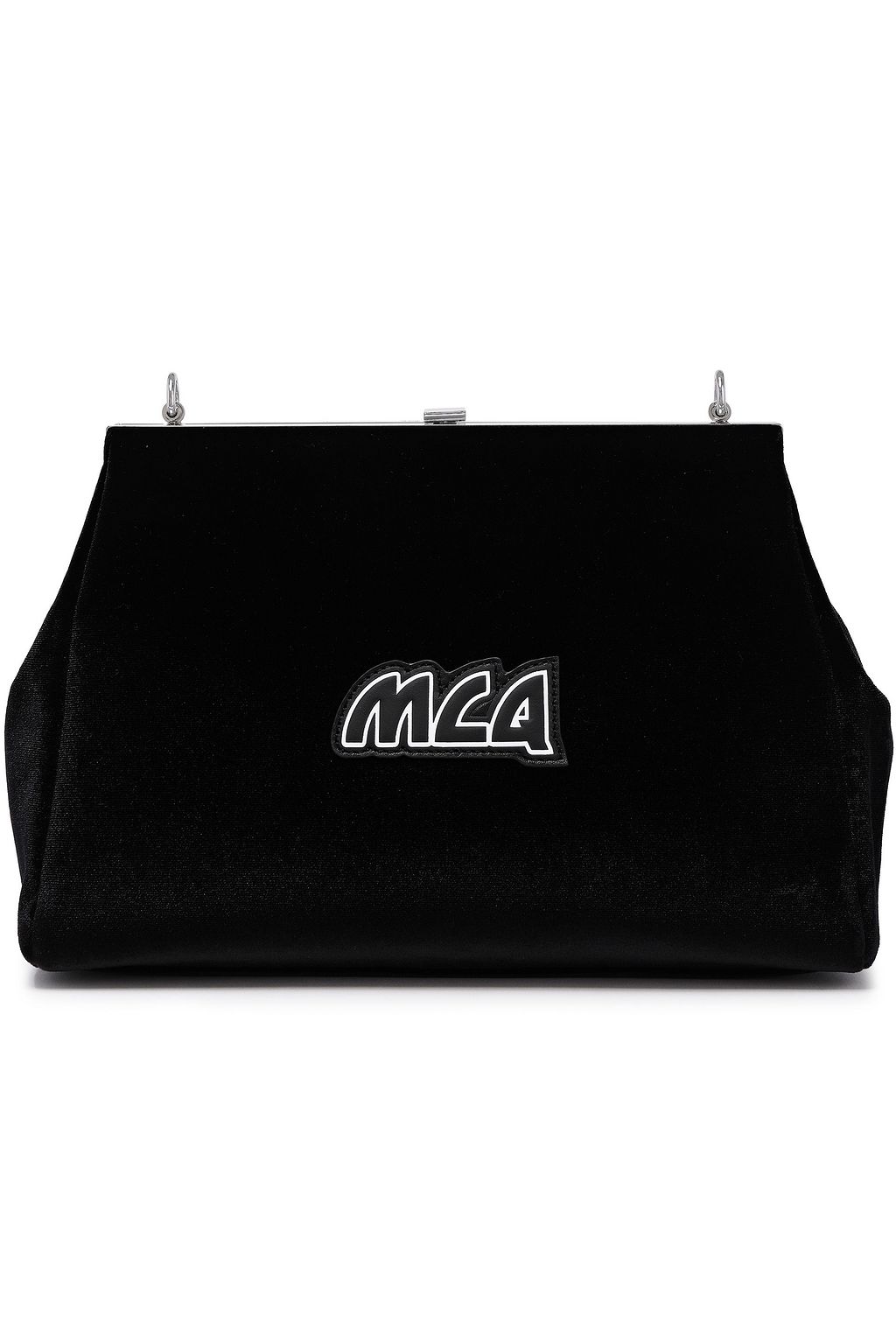 MCQ ALEXANDER MCQUEEN Appliquéd velvet shoulder bag