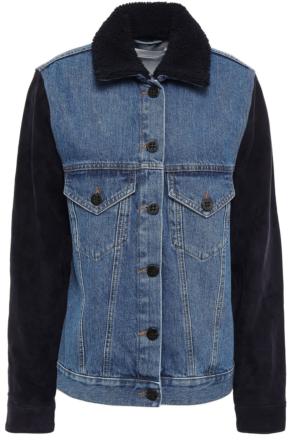 denim and suede jacket