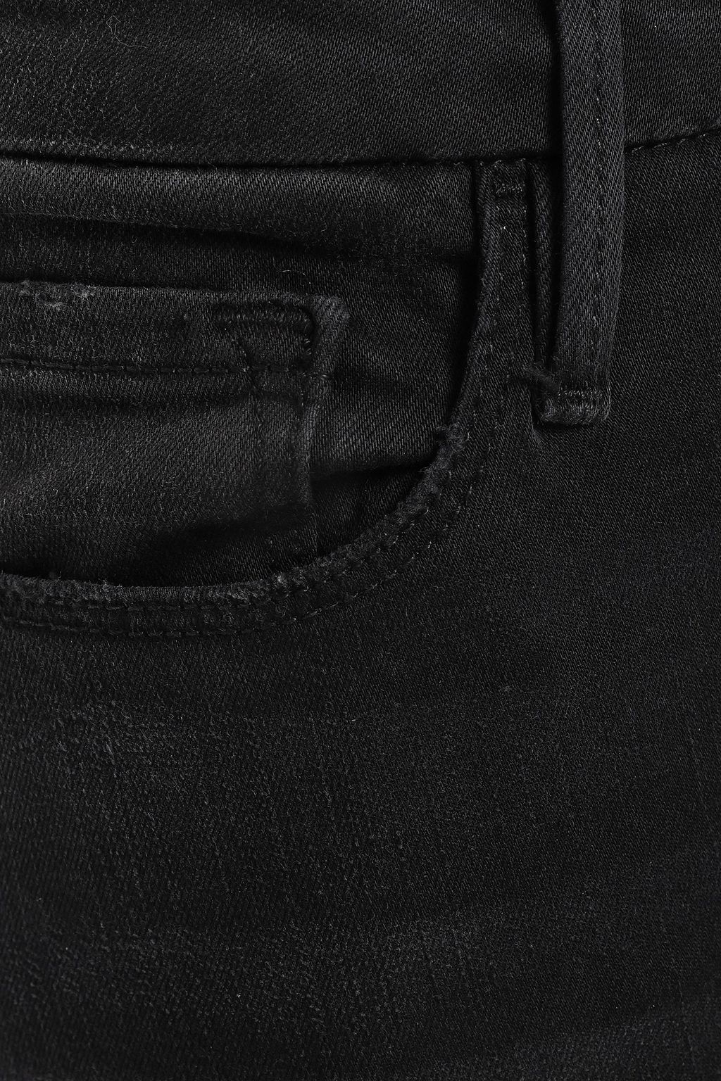 FRAME Frayed mid-rise kick-flare jeans