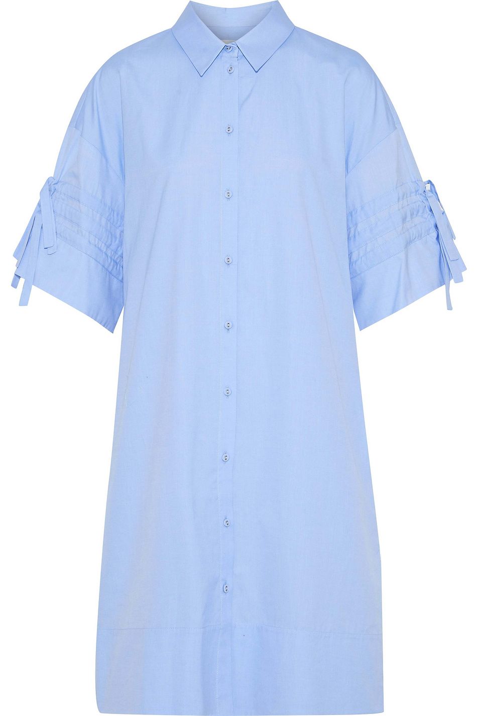 Tie detailed cotton poplin shirt dress cotton poplin shirt dress