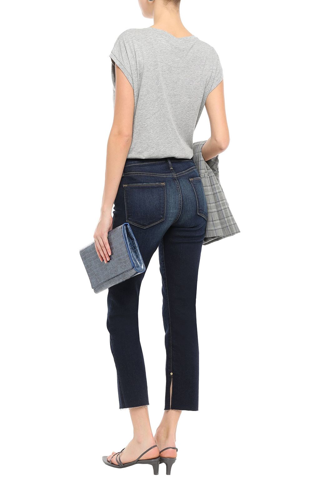 FRAME Fort Fellah cropped high-rise straight-leg jeans