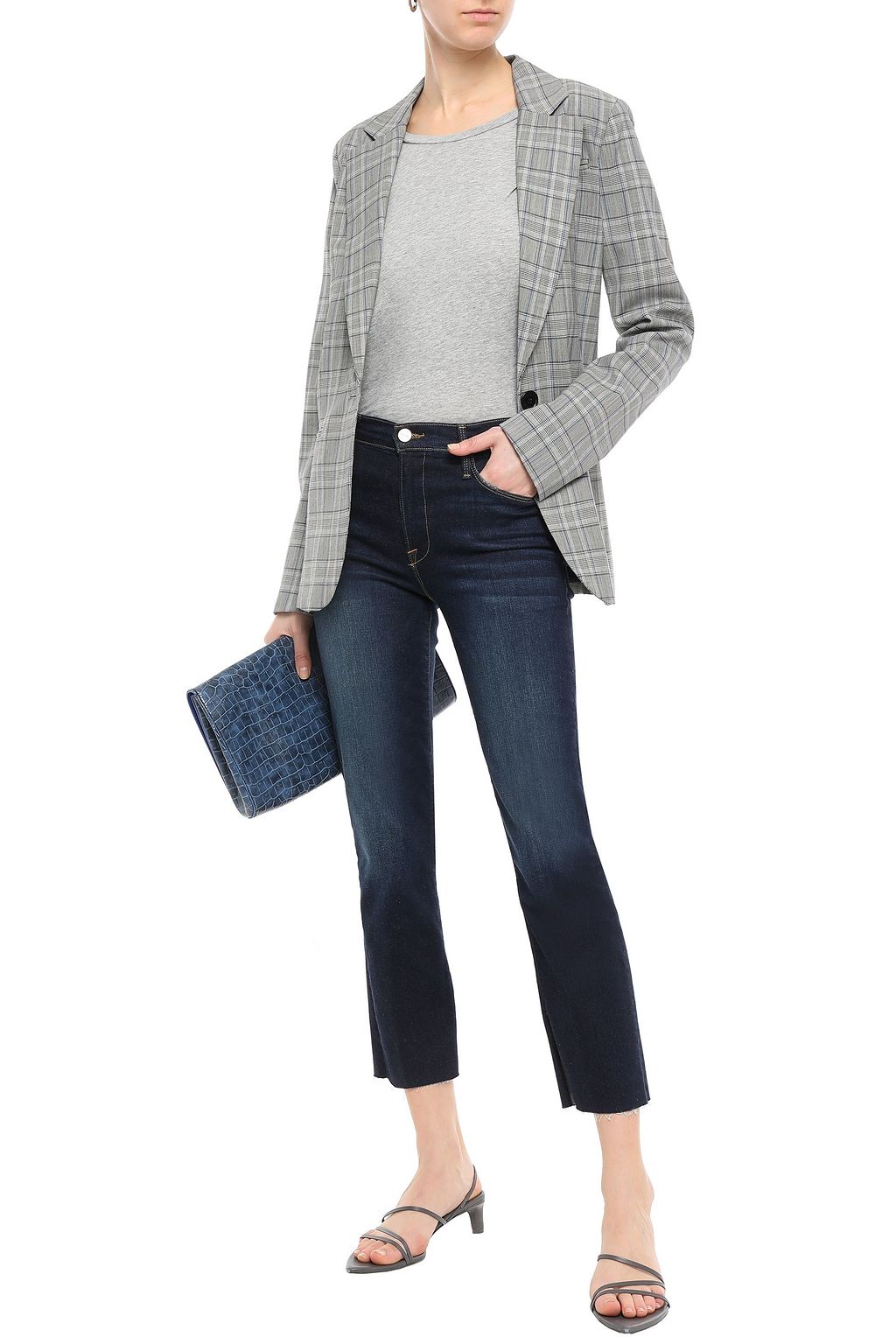 FRAME Fort Fellah cropped high-rise straight-leg jeans
