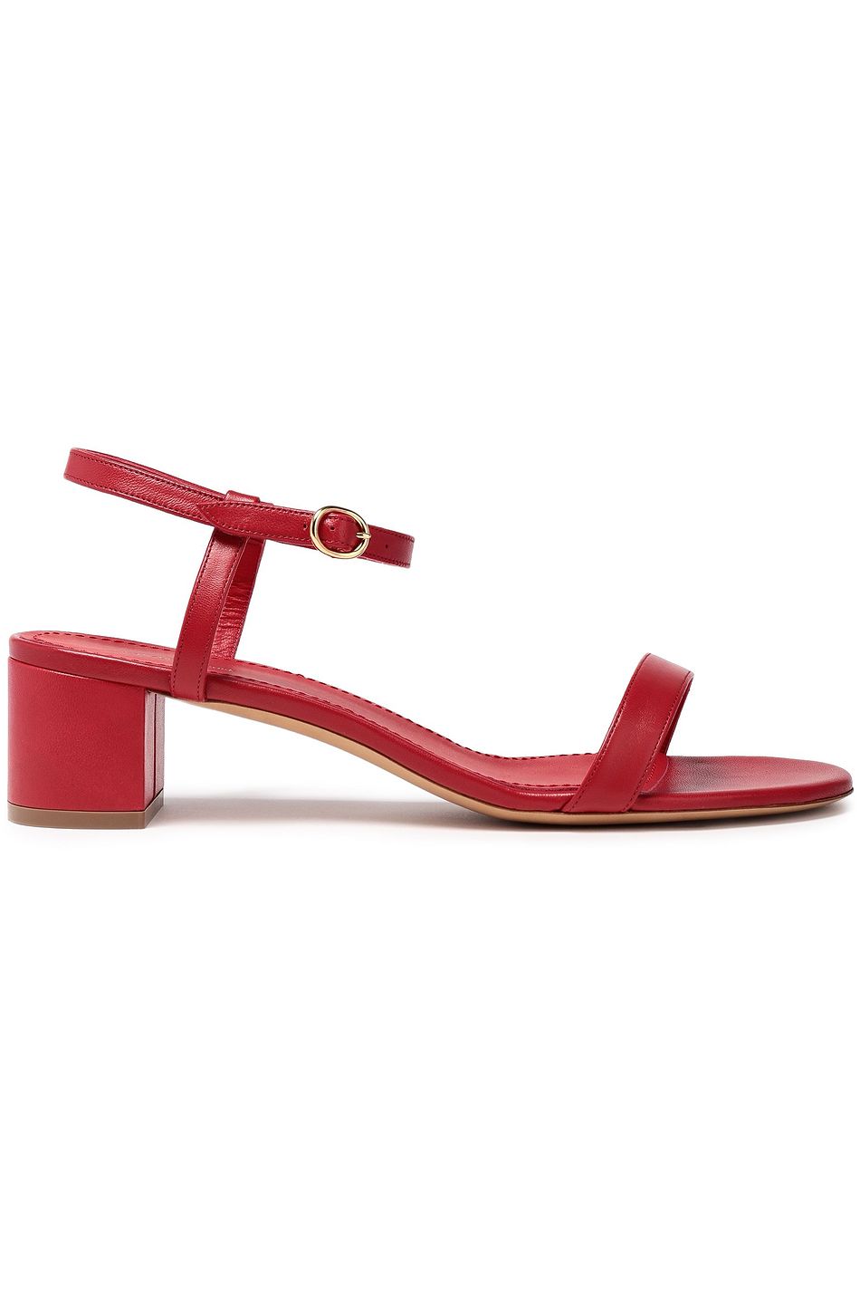 red leather sandals