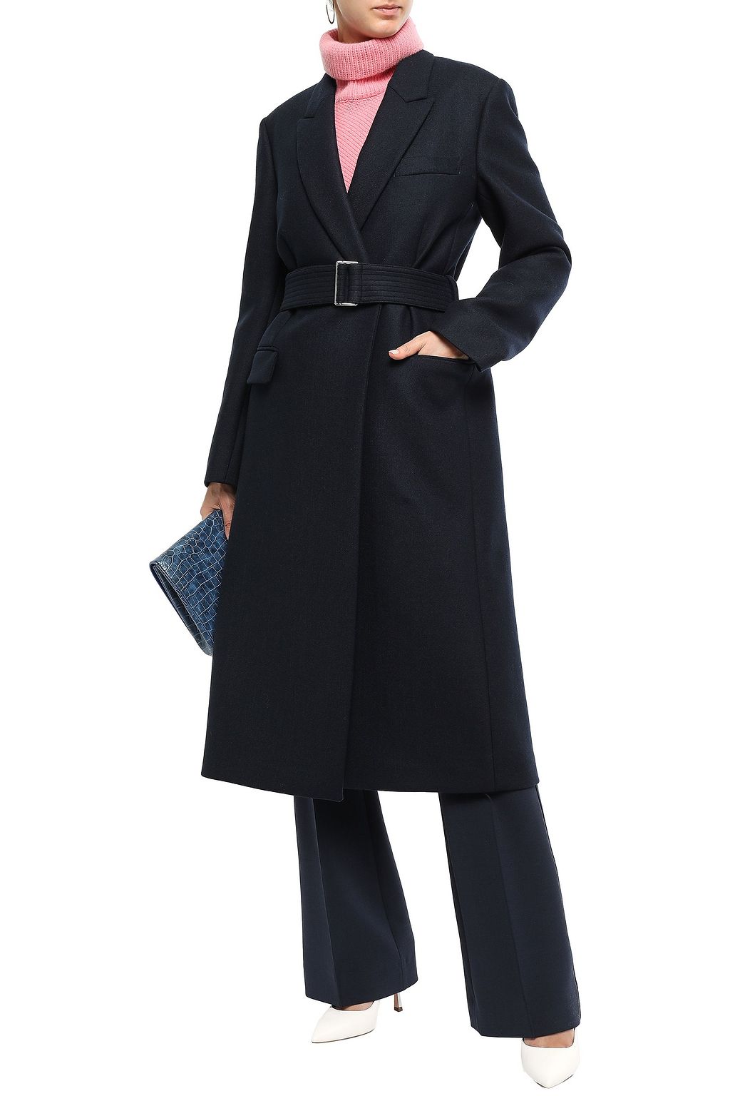 VICTORIA BECKHAM Belted wool-blend felt coat