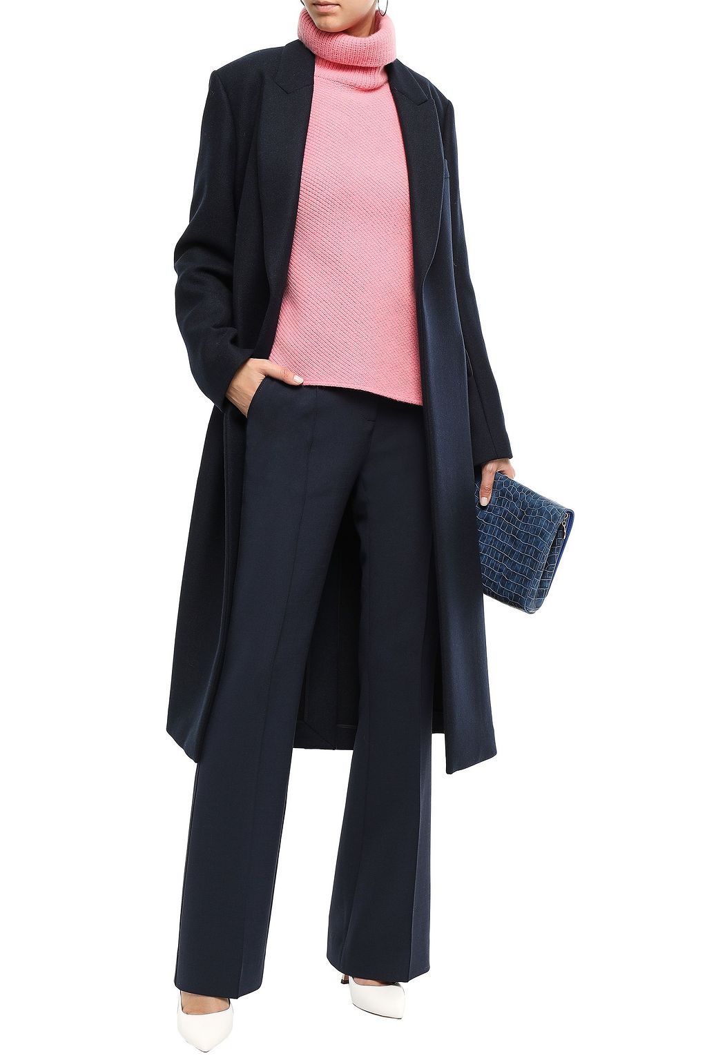 VICTORIA BECKHAM Belted wool-blend felt coat