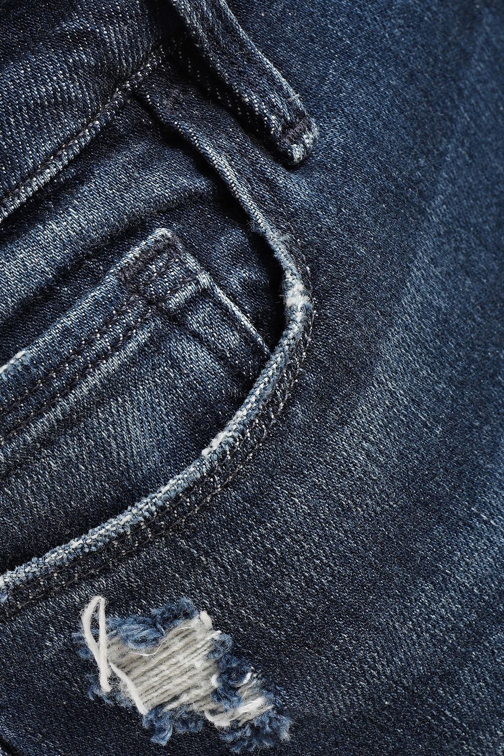 FRAME Le Nouveau Straight cropped distressed high-rise straight-leg jeans