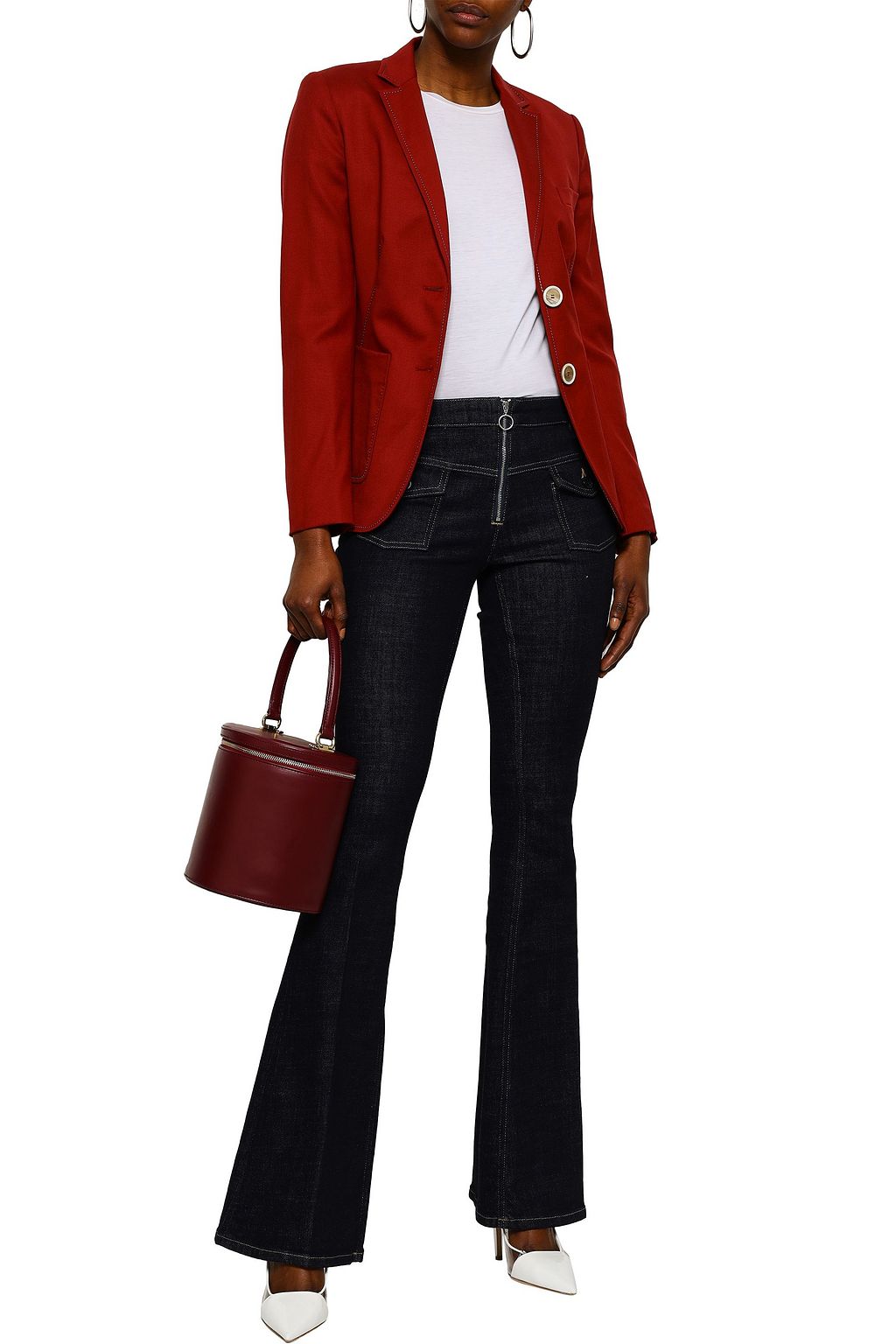 VICTORIA, VICTORIA BECKHAM Mid-rise flared jeans