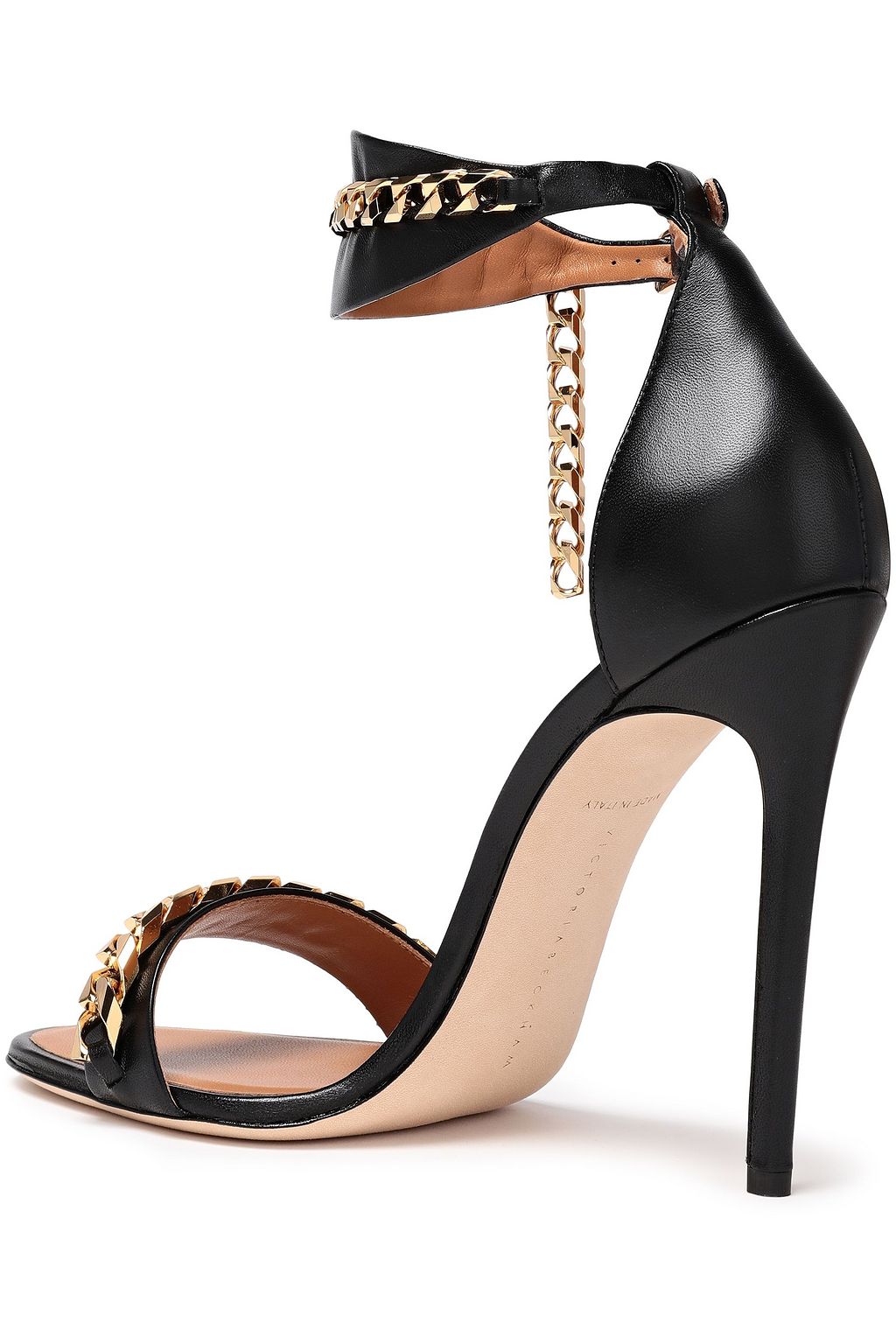 VICTORIA BECKHAM Daisy chain-trimmed leather sandals