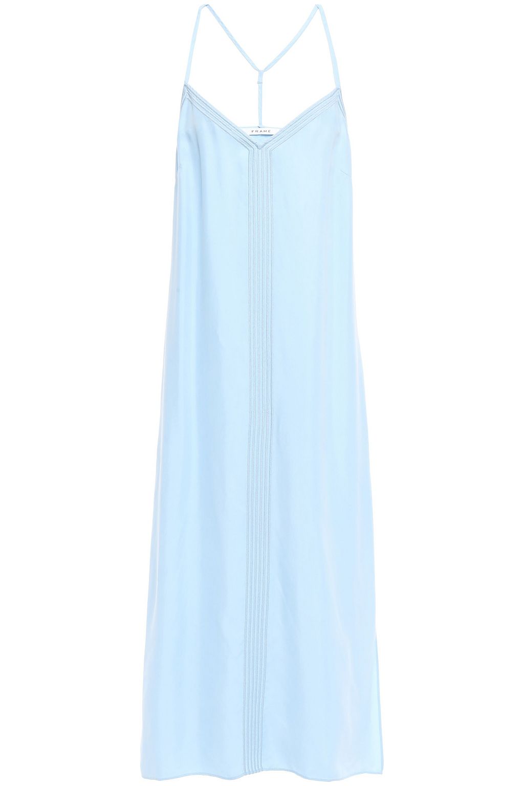 blue slip dress midi