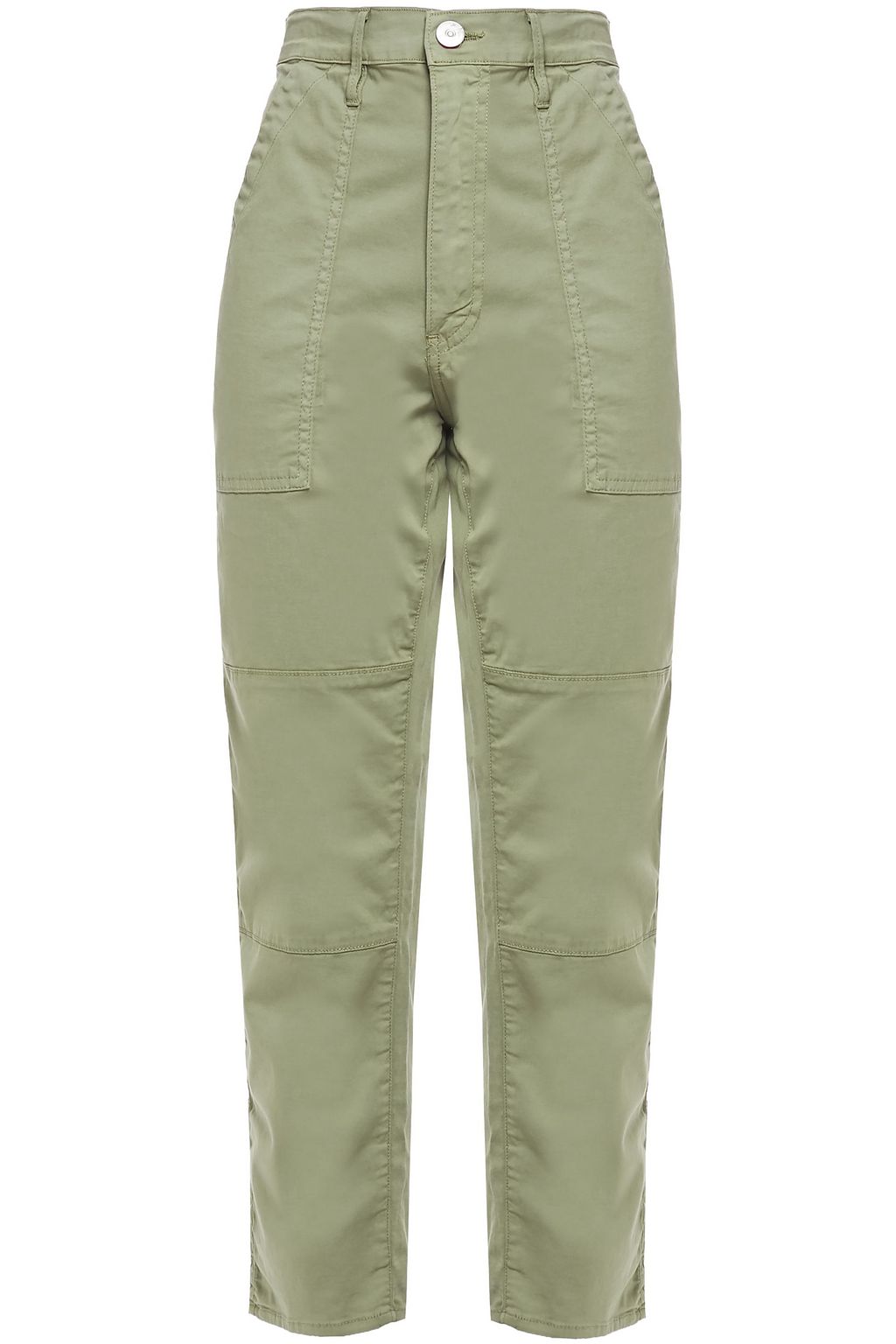 green straight leg pants