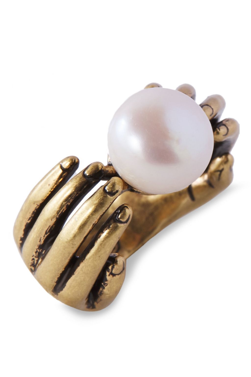 TORY BURCH Gold-tone mother-of-pearl ring